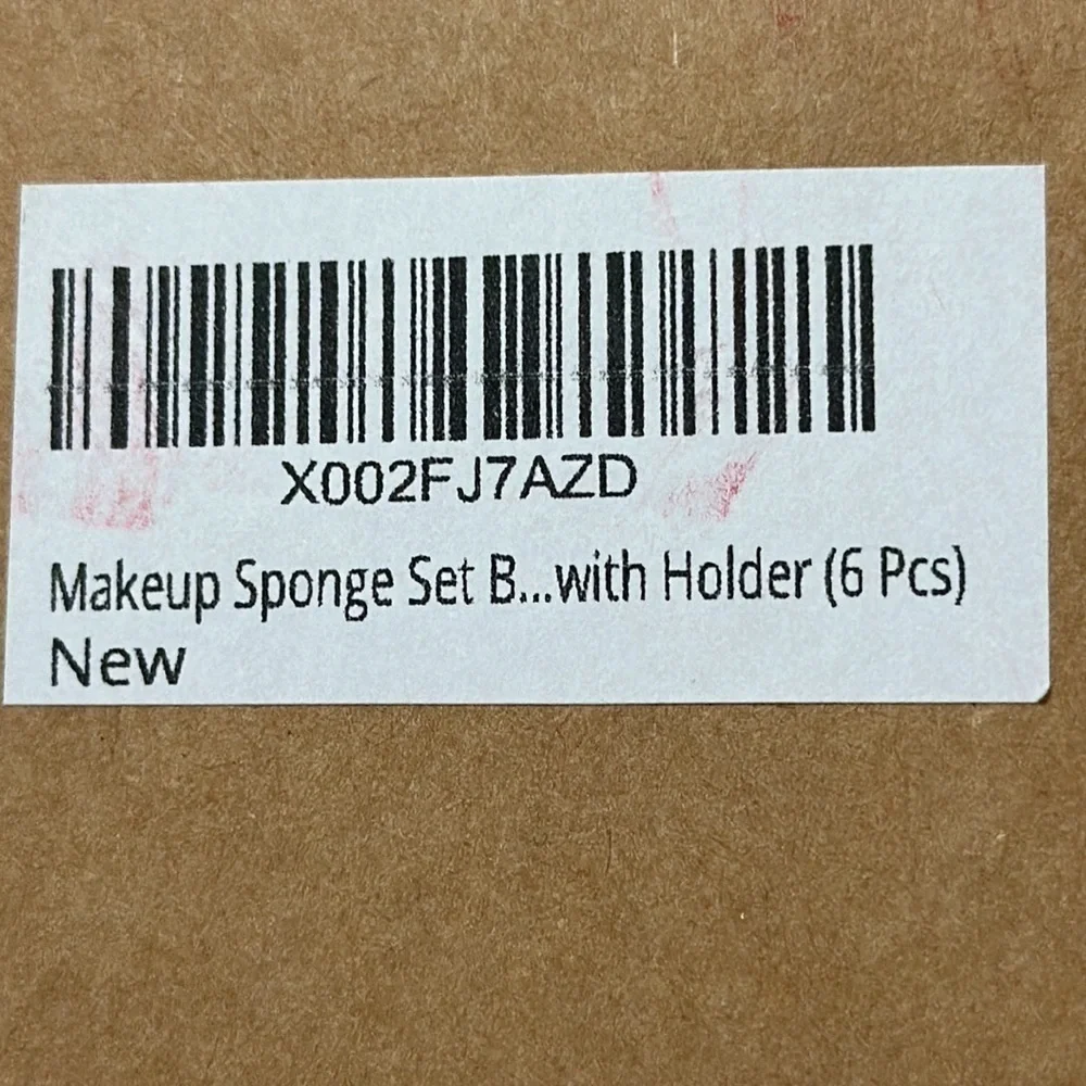 Makeup Sponge Set With Holder 6 Pieces New
